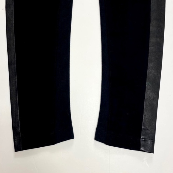 Rag and Bone Rare Lambskin Side Panel Leggings Stretch Leather Pants in Black - Picture 7 of 9